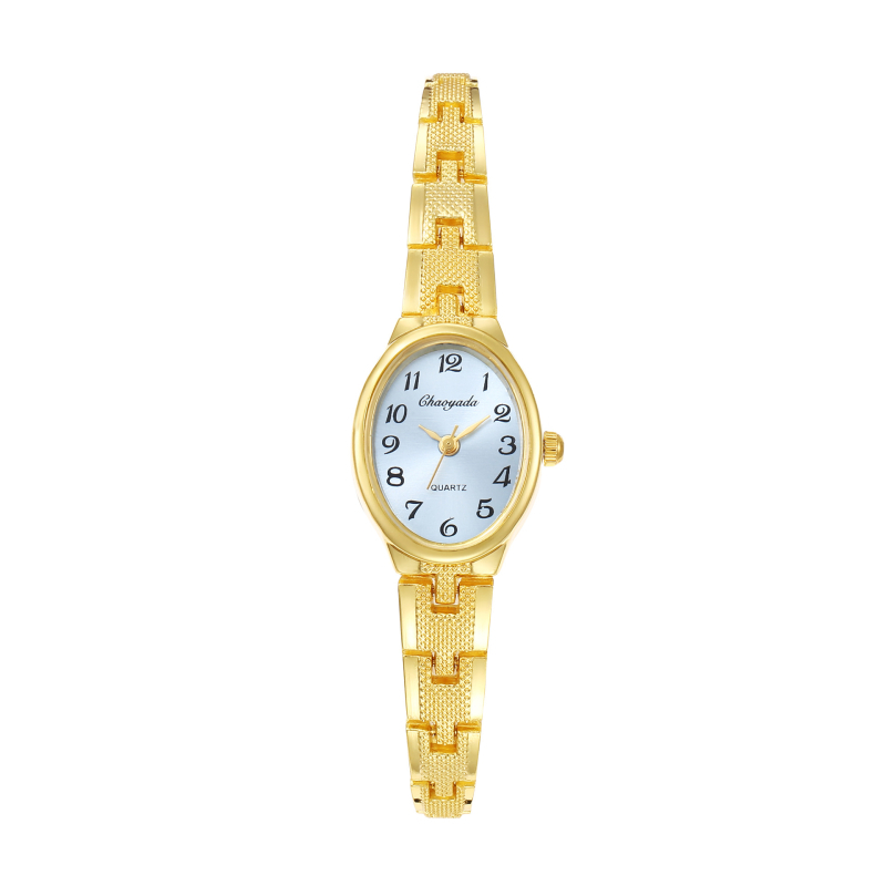 Naiste moodne kvartsikell naise käekell koos ümmarguse metalse korpusega, PU-rihm, pin-sulgus