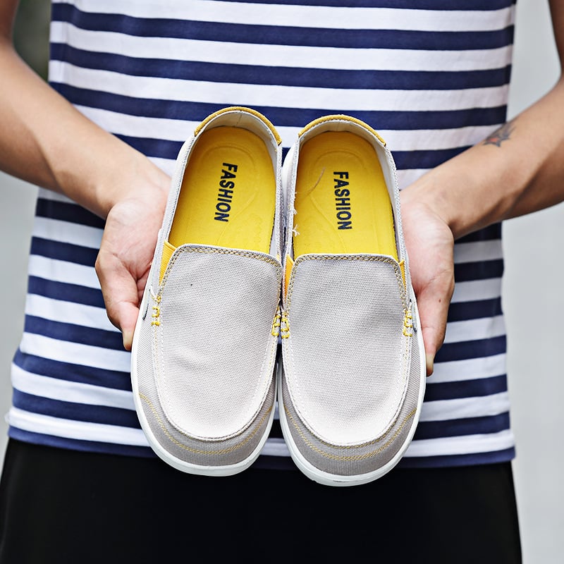 Slip-on kanvasjalanõud, hingavad, madal profiil, kanvas ülemine, kummist talla