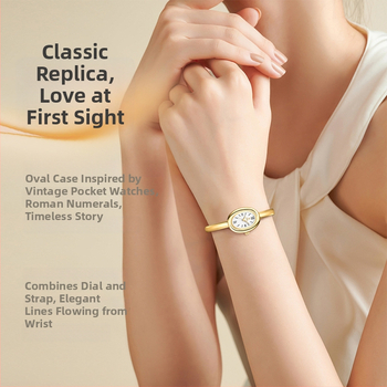 Naisekell ovaalse kujuga ja roostevabast terasest rihm, kvartsliikumine Chenlong 68, safiirkristall, veekindlus 30 m