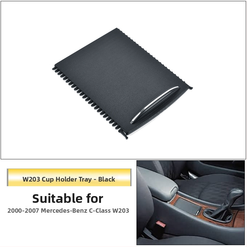 Autotooted – Tassitopsi hoidja kate kesk-konsoolile Mercedes-Benz C-klassi W203 (C260/C280); mudel W203, materjal PC+ABS+TPE, bränd SD