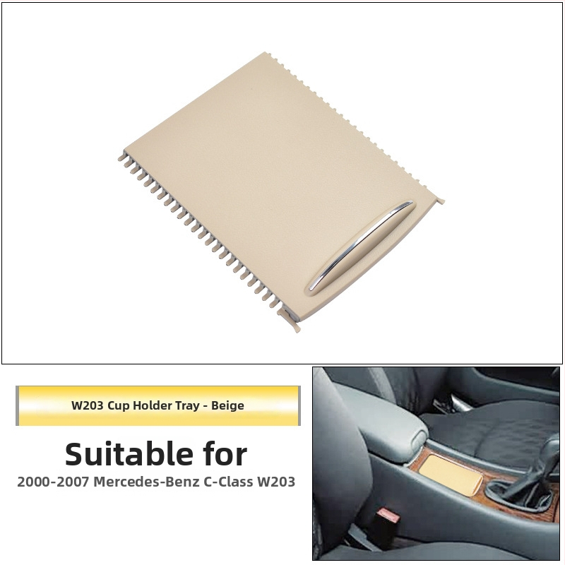 Autotooted – Tassitopsi hoidja kate kesk-konsoolile Mercedes-Benz C-klassi W203 (C260/C280); mudel W203, materjal PC+ABS+TPE, bränd SD