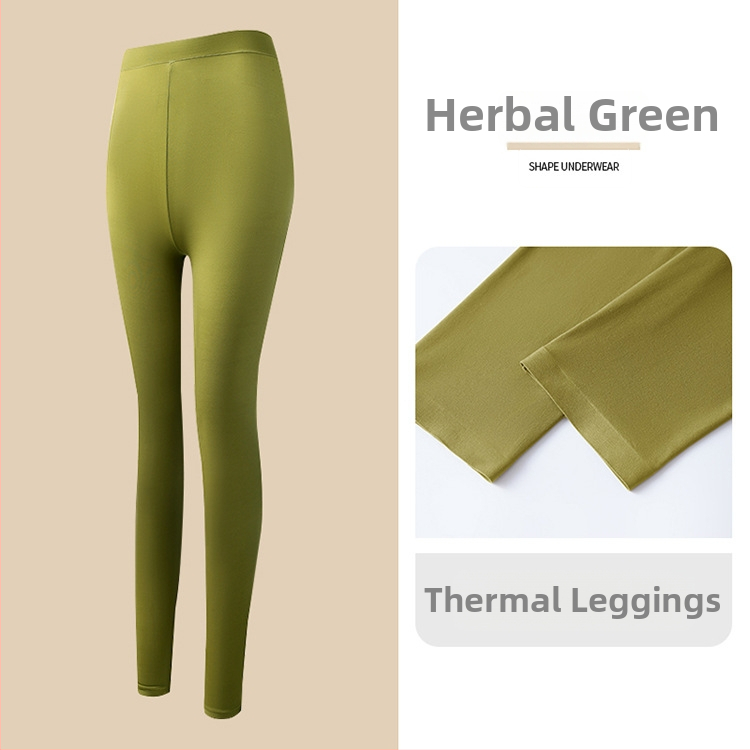 Moterų ultra plonas bešiuvas šilumos termo apatinių komplektas — ilgų rankovių viršūnė ir ilgoms kelnioms; anti‑statinis, kūno formavimas, hidracija hialurono rūgštimi; audinys: nailonas-spandeks (80–90% spandekso).