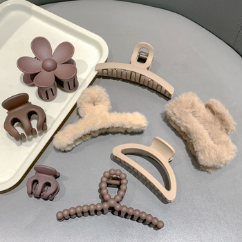 Leopardi printi juukseklipsid, gripper-mehhanismiga, plastikust, Qiyi, naistele