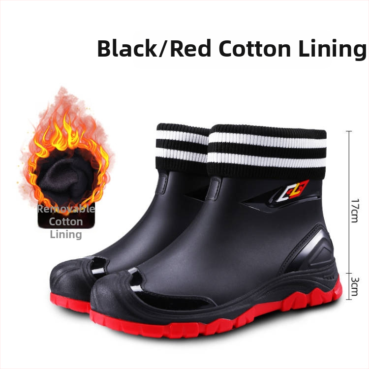 Meeste PVC vihmajalatsid voodriga kunstkarusnahaga, EVA sisetald, kummist talla, vastupidavad, soojad, nelja aastaajas