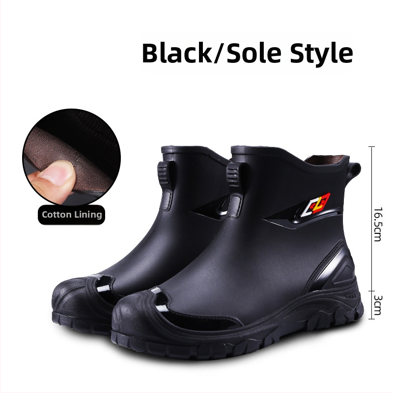 Meeste PVC vihmajalatsid voodriga kunstkarusnahaga, EVA sisetald, kummist talla, vastupidavad, soojad, nelja aastaajas