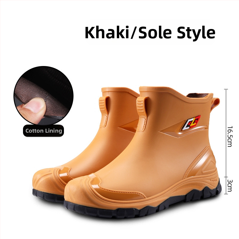 Meeste PVC vihmajalatsid voodriga kunstkarusnahaga, EVA sisetald, kummist talla, vastupidavad, soojad, nelja aastaajas