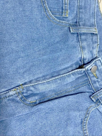 Дънки с права кройка, ръчно рисуван дизайн, ниска талия, цип, тънък плат