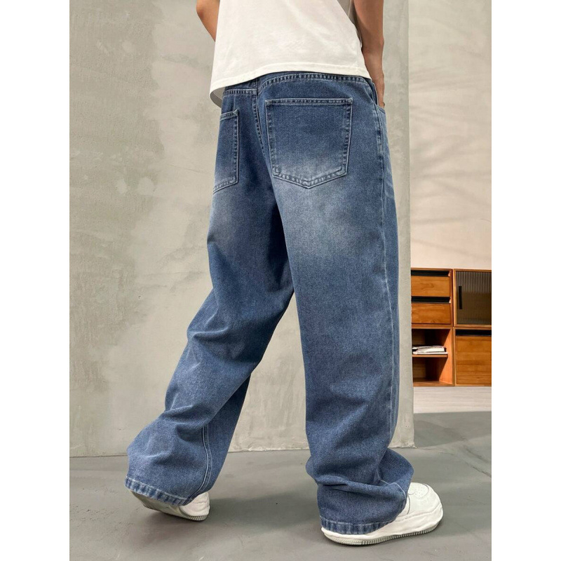 Дънки с широки крачоли, подплатени флисом, джобове, закопчаване с връзка