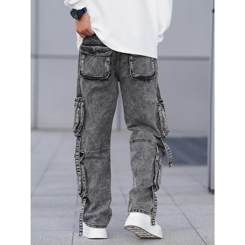 Ежедневни панталони, японски ретро стил, прав кройка, с къси крачоли, висока талия