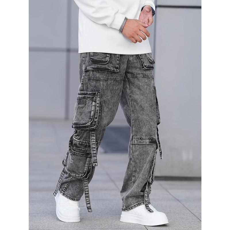 Ежедневни панталони, японски ретро стил, прав кройка, с къси крачоли, висока талия