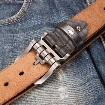 Мъжки колан, първокласна телешка кожа, катарама от сплав, закопчаване с пин, tanning обработка, пролет 2025