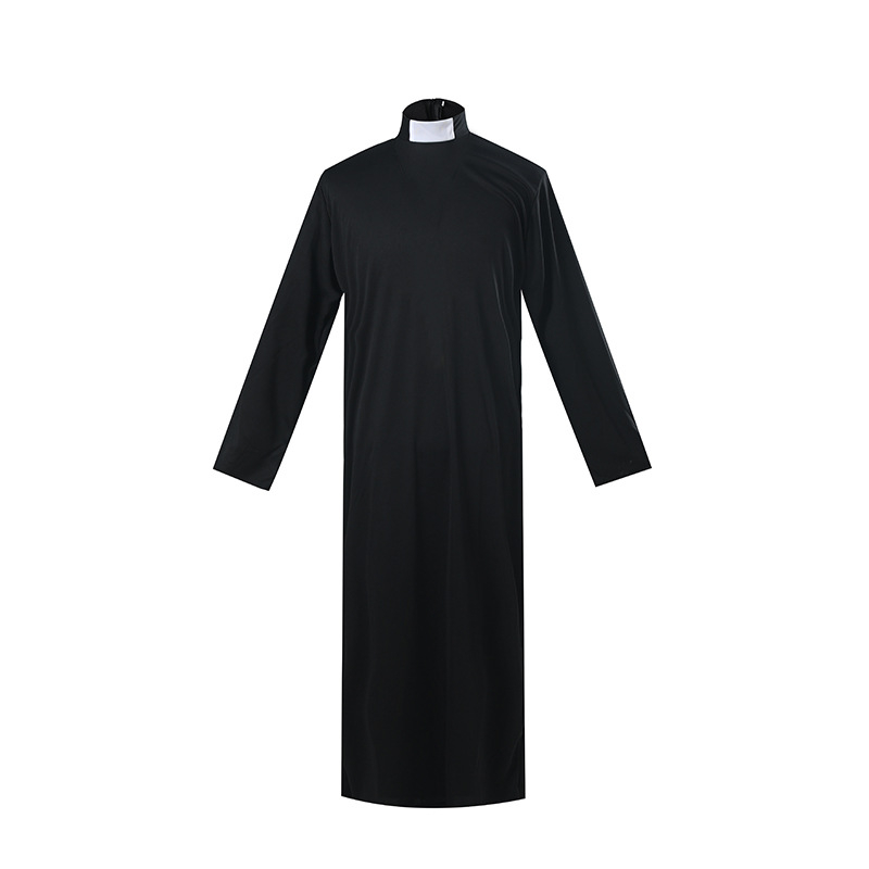 Χάλοουϊν ανδρική/γυναικεία ρόμπα ιερέα/μοναχής με έμπνευση από τη Θεοτόκο Μαρία, πολυεστέρας 95%+, για σκηνικές εμφανίσεις, καλοκαίρι 2025