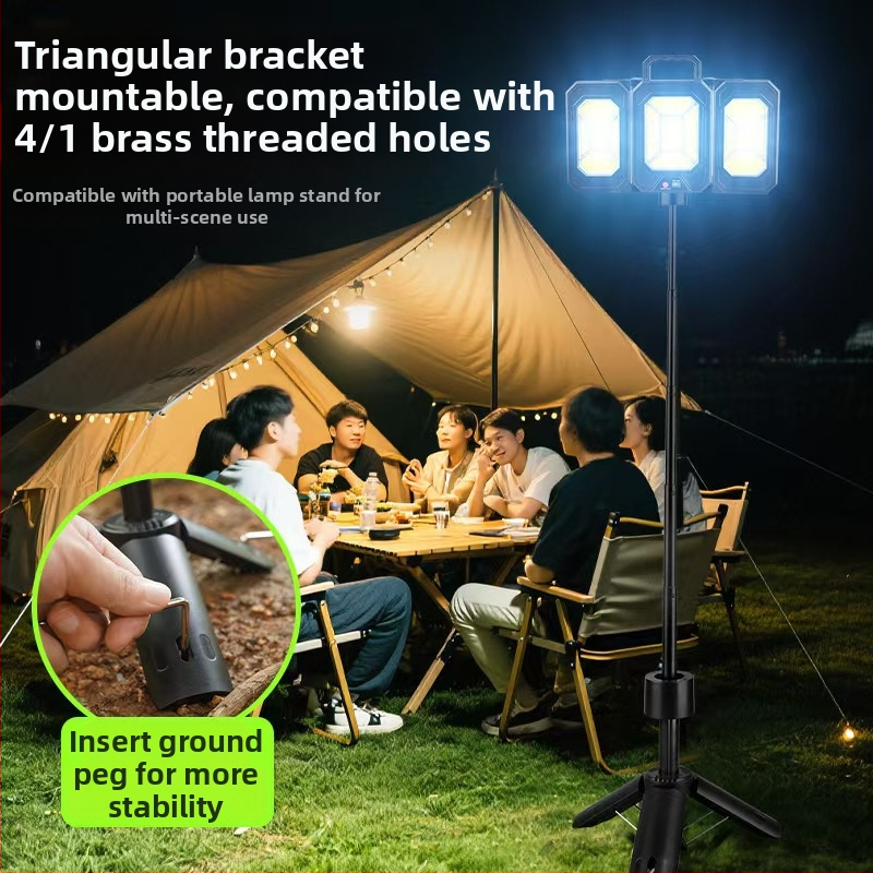 Kempingo žibintas su COB LED, IP44, 3.7V, veikimo laikas 6–12 val., model Td-2337lyd