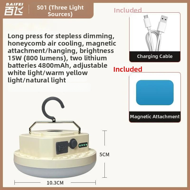 Къмпинг лампа с презареждаема — лампа накаливания, Powerful factory
