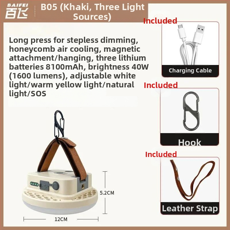 Къмпинг лампа с презареждаема — лампа накаливания, Powerful factory