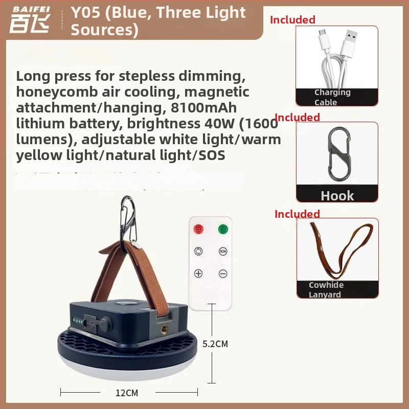 Къмпинг лампа с презареждаема — лампа накаливания, Powerful factory