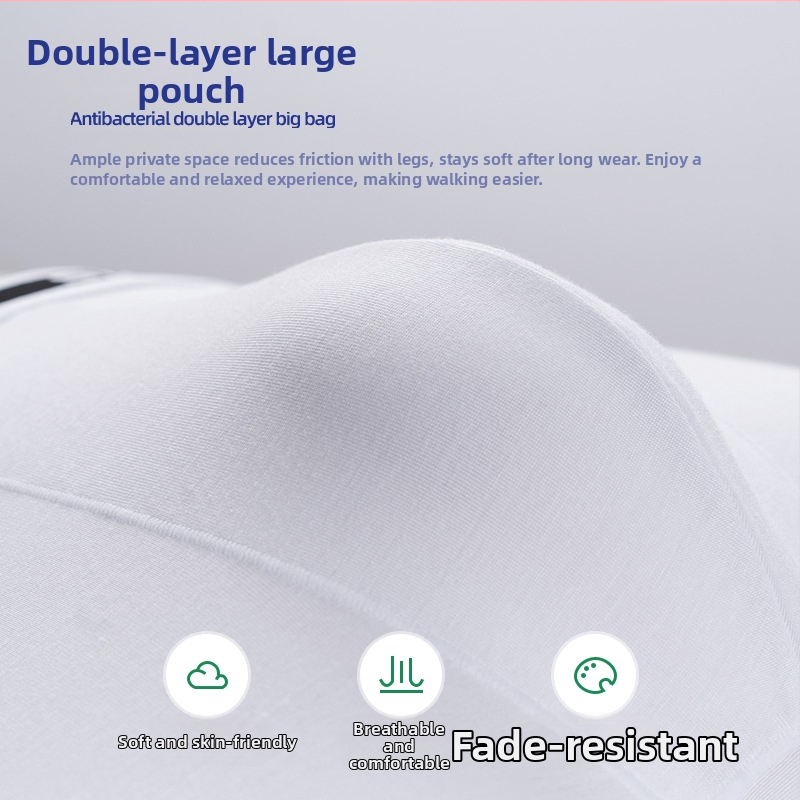 Vīriešu bokseršorti no modal auduma, elpojošs adītais materiāls; vidējā josta; bezšuvju konstrukcija; vienkrāsains raksts