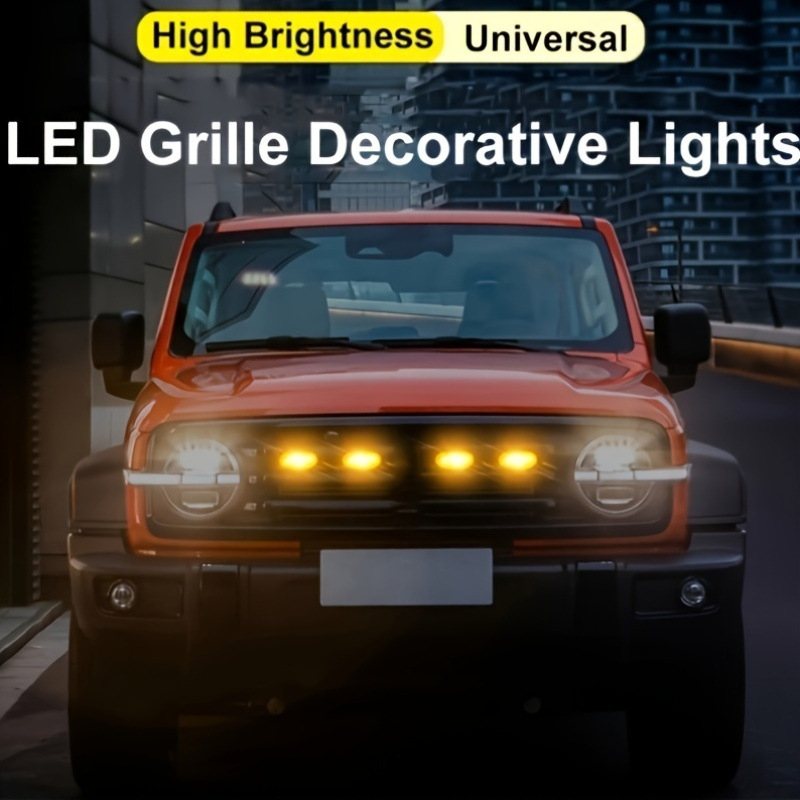 LED дневна светлина за предната решетка на автомобила – DRL, 12V, 3W, 0.2A, ABS, модел JD