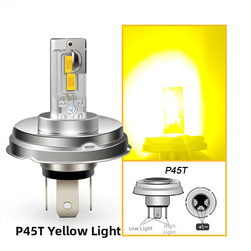 LED мотоциклетни фарове H4 P45T, светлинен източник 3570×4, мощност 21.6W, напрежение 12-18V, светлинен поток 4000 lm