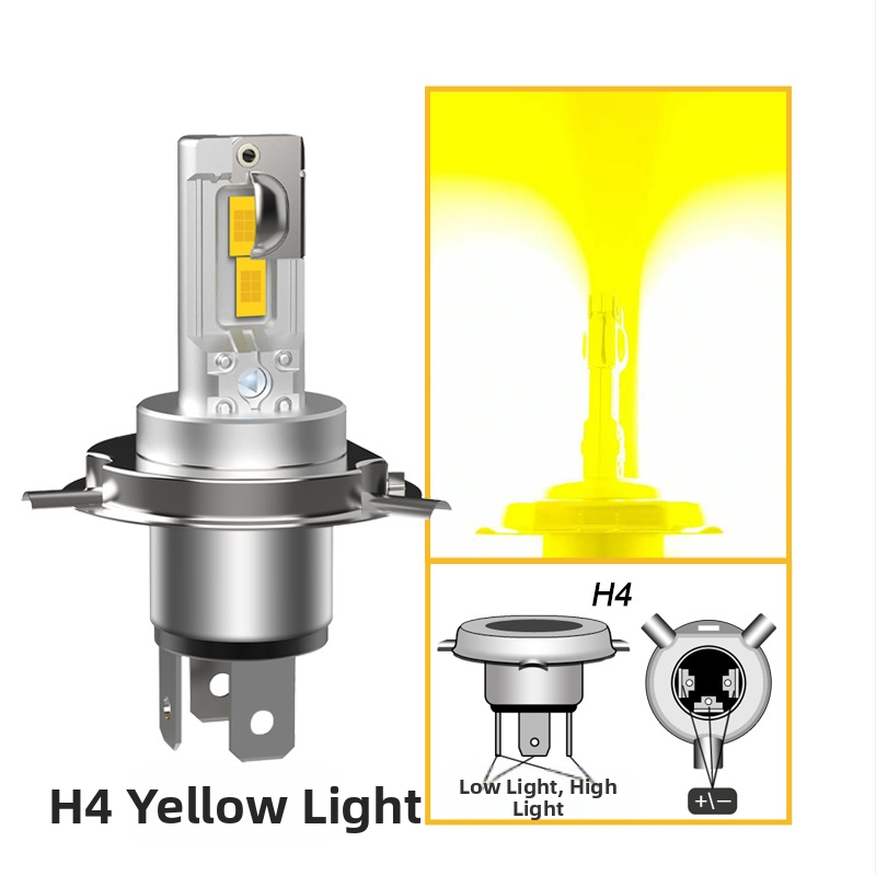 LED мотоциклетни фарове H4 P45T, светлинен източник 3570×4, мощност 21.6W, напрежение 12-18V, светлинен поток 4000 lm