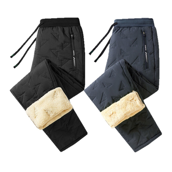 Дамски подплатени поларени панталони за зима, прави крачоли, ветроустойчиви, полиестер, талия с връзка