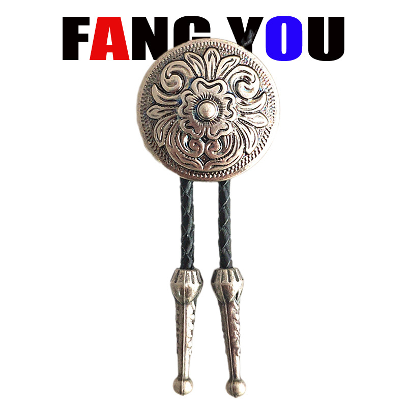 Боло вратовръзка - стрелоподобен дизайн, унисекс, за вечерно облекло; монохромен модел; материал: кожа; електроплакиране; обработка: tie-dye