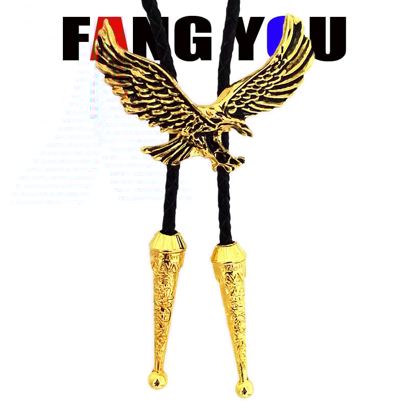 Боло вратовръзка - стрелоподобен дизайн, унисекс, за вечерно облекло; монохромен модел; материал: кожа; електроплакиране; обработка: tie-dye