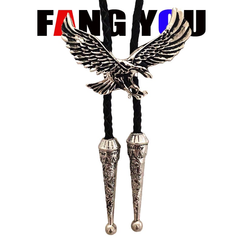 Боло вратовръзка - стрелоподобен дизайн, унисекс, за вечерно облекло; монохромен модел; материал: кожа; електроплакиране; обработка: tie-dye