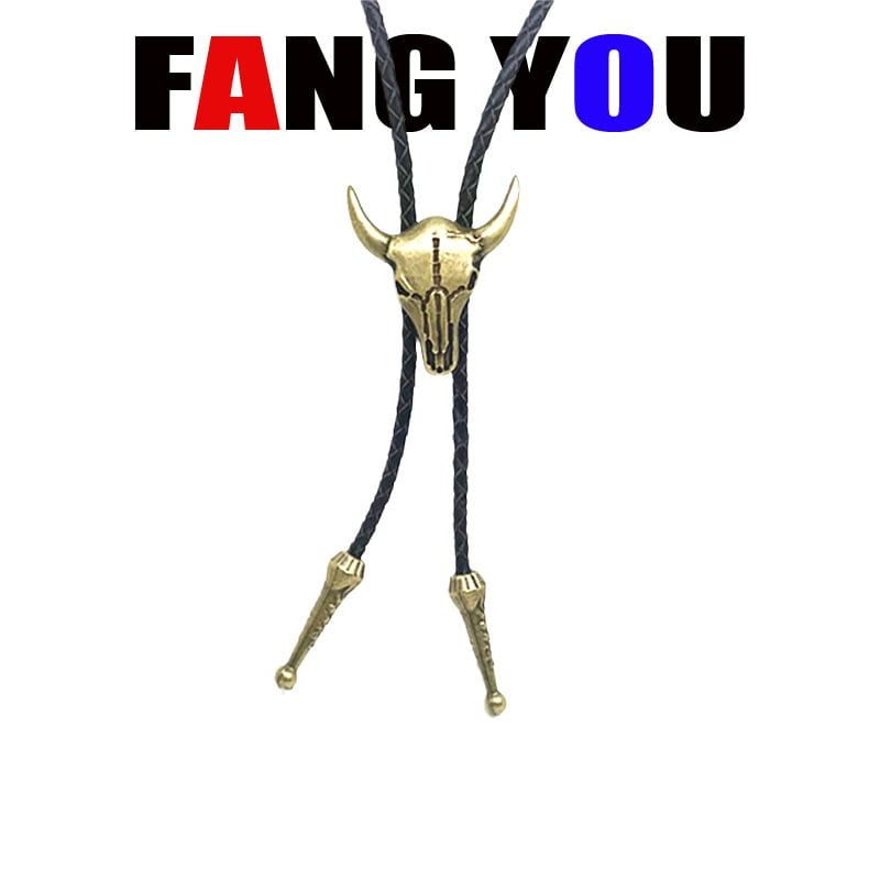 Боло вратовръзка - стрелоподобен дизайн, унисекс, за вечерно облекло; монохромен модел; материал: кожа; електроплакиране; обработка: tie-dye