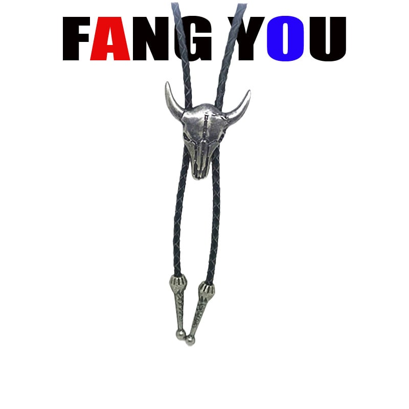 Боло вратовръзка - стрелоподобен дизайн, унисекс, за вечерно облекло; монохромен модел; материал: кожа; електроплакиране; обработка: tie-dye