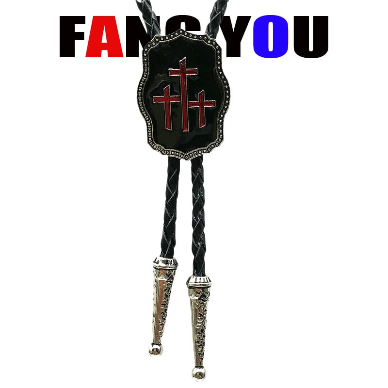 Боло вратовръзка - стрелоподобен дизайн, унисекс, за вечерно облекло; монохромен модел; материал: кожа; електроплакиране; обработка: tie-dye