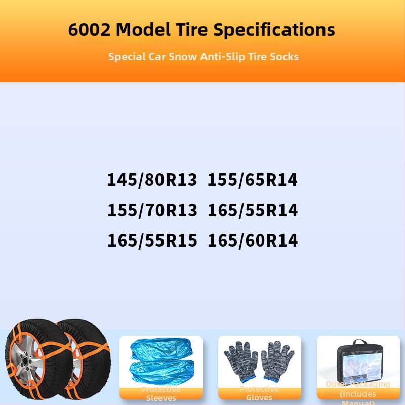 Снежни чорапи за гуми за SUV/офроуд автомобили със антихлъзгащ дизайн, персонализируеми, 1,5 кг