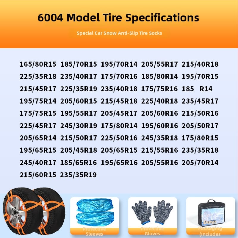 Снежни чорапи за гуми за SUV/офроуд автомобили със антихлъзгащ дизайн, персонализируеми, 1,5 кг