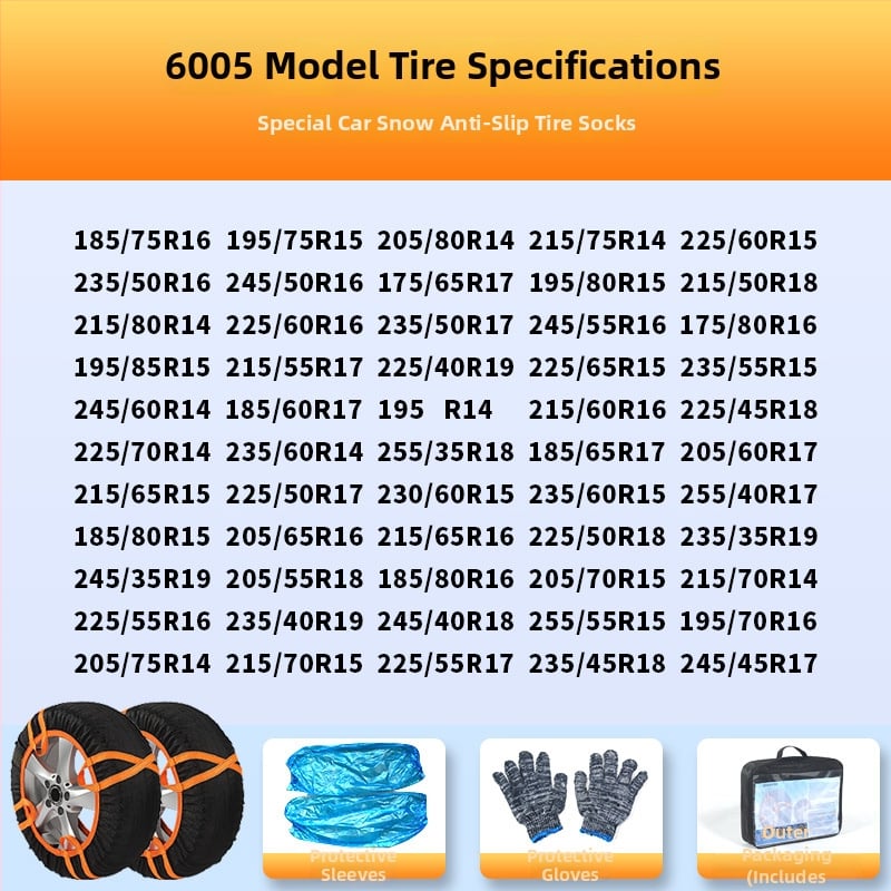 Снежни чорапи за гуми за SUV/офроуд автомобили със антихлъзгащ дизайн, персонализируеми, 1,5 кг