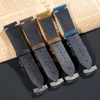 Langeley ehtne nahk kellarihm Huawei GT2 jaoks liblika klambriga, vintage kirjandusretro stiil