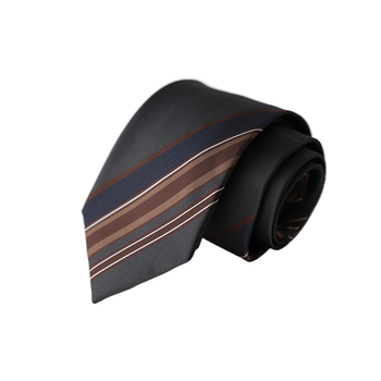 Галстук с жакардови райета, стреловиден стил за мъже – полиестер коприна