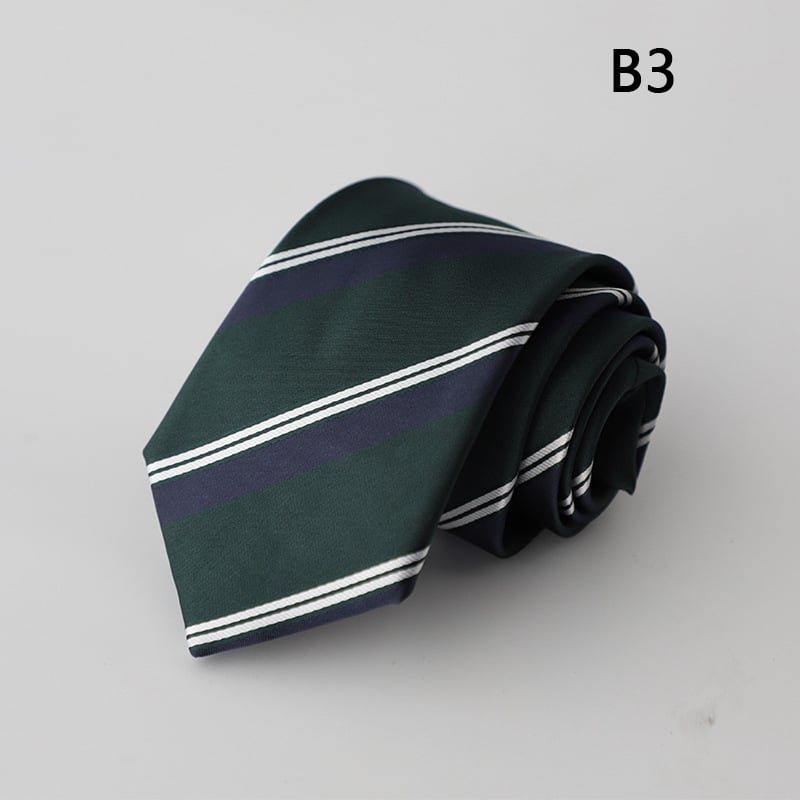 Галстук с жакардови райета, стреловиден стил за мъже – полиестер коприна