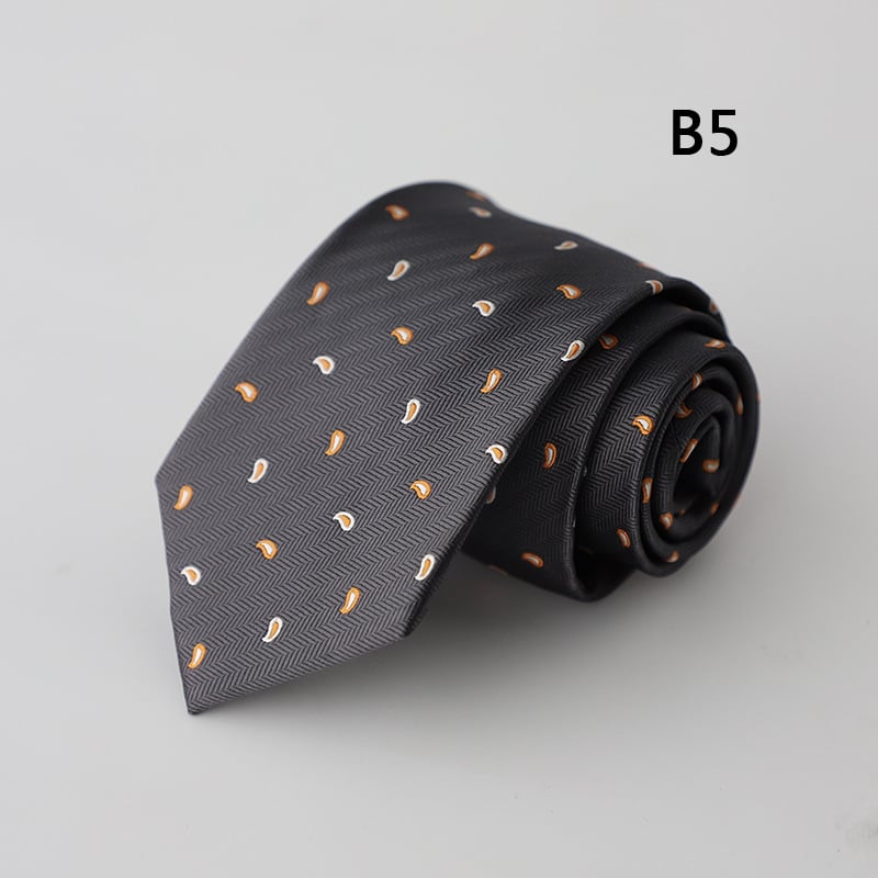 Галстук с жакардови райета, стреловиден стил за мъже – полиестер коприна