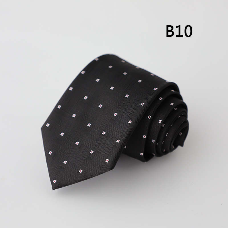Галстук с жакардови райета, стреловиден стил за мъже – полиестер коприна