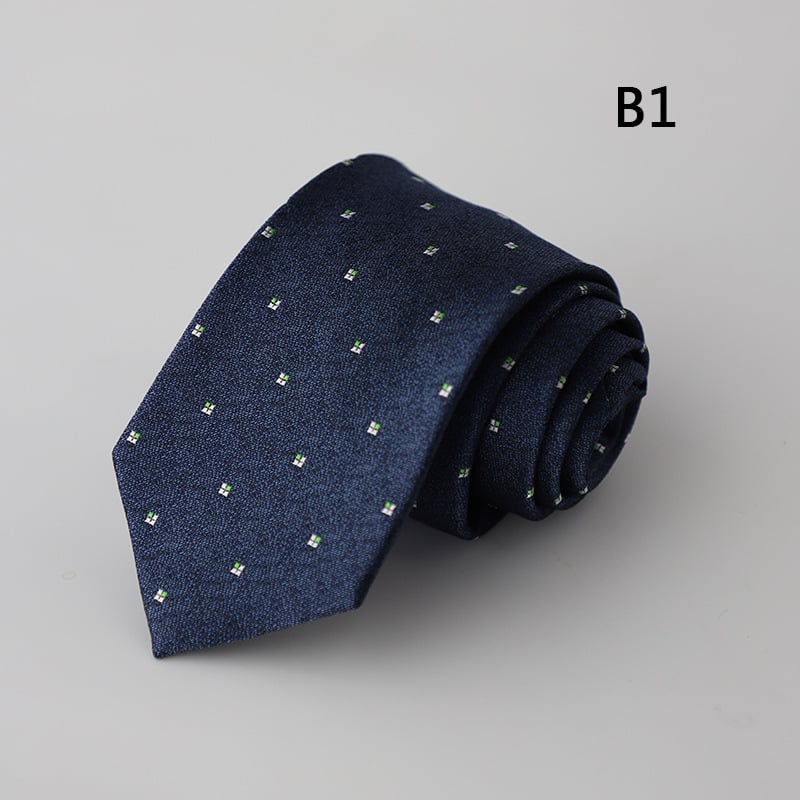 Галстук с жакардови райета, стреловиден стил за мъже – полиестер коприна