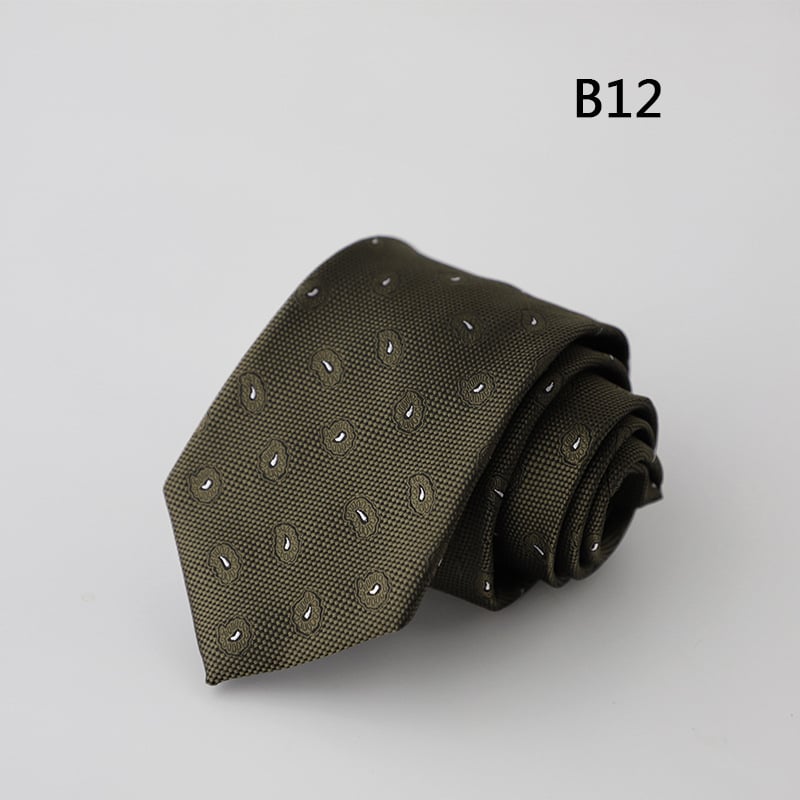 Галстук с жакардови райета, стреловиден стил за мъже – полиестер коприна