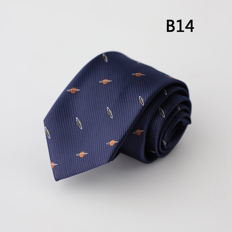Галстук с жакардови райета, стреловиден стил за мъже – полиестер коприна