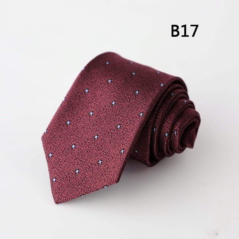 Галстук с жакардови райета, стреловиден стил за мъже – полиестер коприна