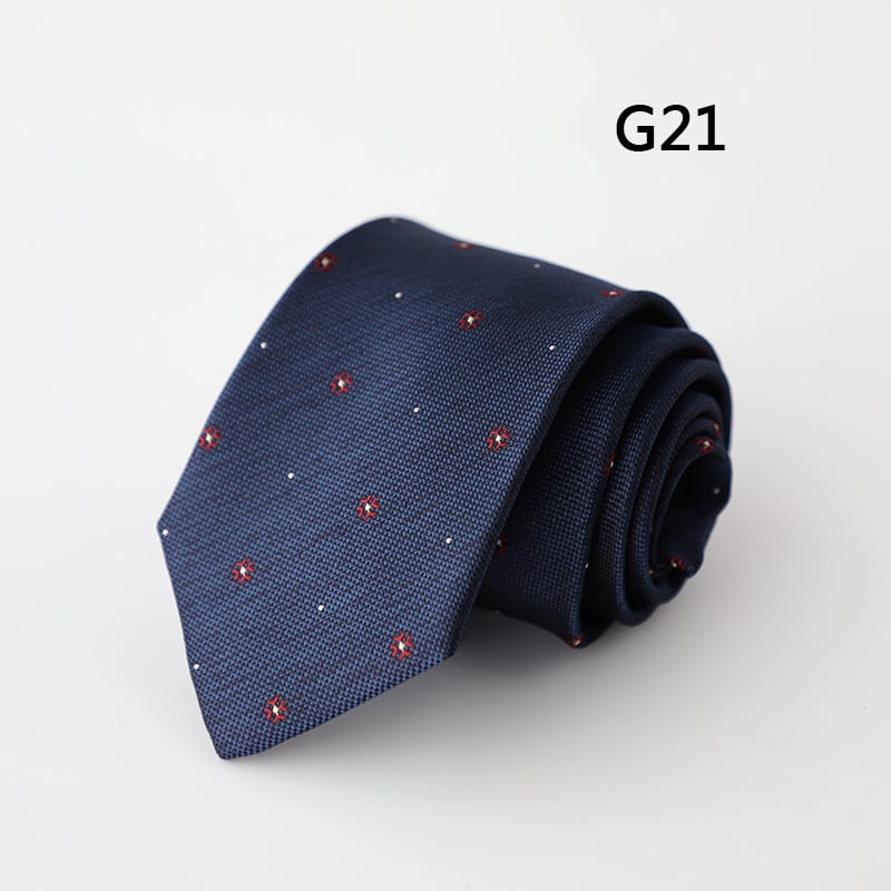 Галстук с жакардови райета, стреловиден стил за мъже – полиестер коприна