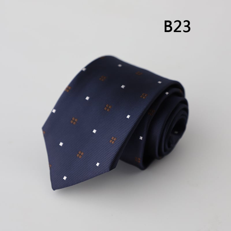 Галстук с жакардови райета, стреловиден стил за мъже – полиестер коприна