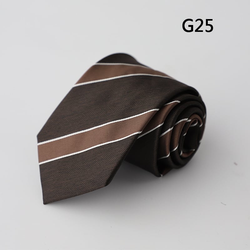 Галстук с жакардови райета, стреловиден стил за мъже – полиестер коприна