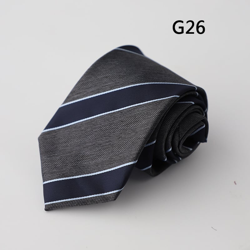 Галстук с жакардови райета, стреловиден стил за мъже – полиестер коприна