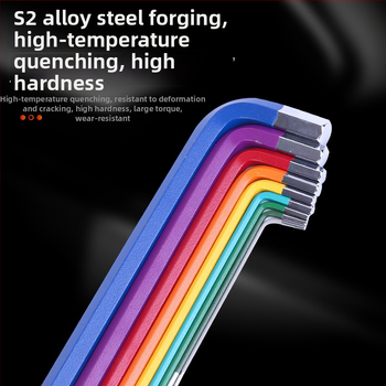 Индустриално качество: комплект Allen ключове с вътрешен шестостенник — Chrome vanadium/S2 стомана, никелирана