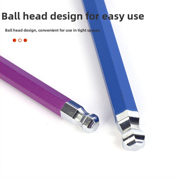 Индустриално качество: комплект Allen ключове с вътрешен шестостенник — Chrome vanadium/S2 стомана, никелирана