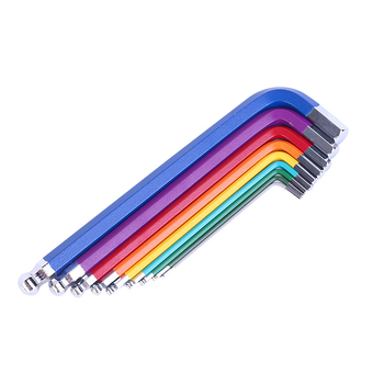 Индустриално качество: комплект Allen ключове с вътрешен шестостенник — Chrome vanadium/S2 стомана, никелирана